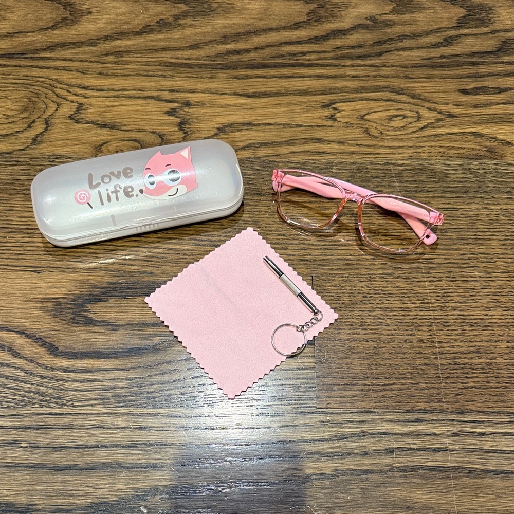 Charming Pink Kids blue light glasses